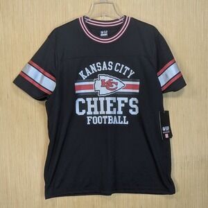Kansas City Chiefs Football Mens XL‎ Black NFL Ultra Game Jersey Style Shirt NWT